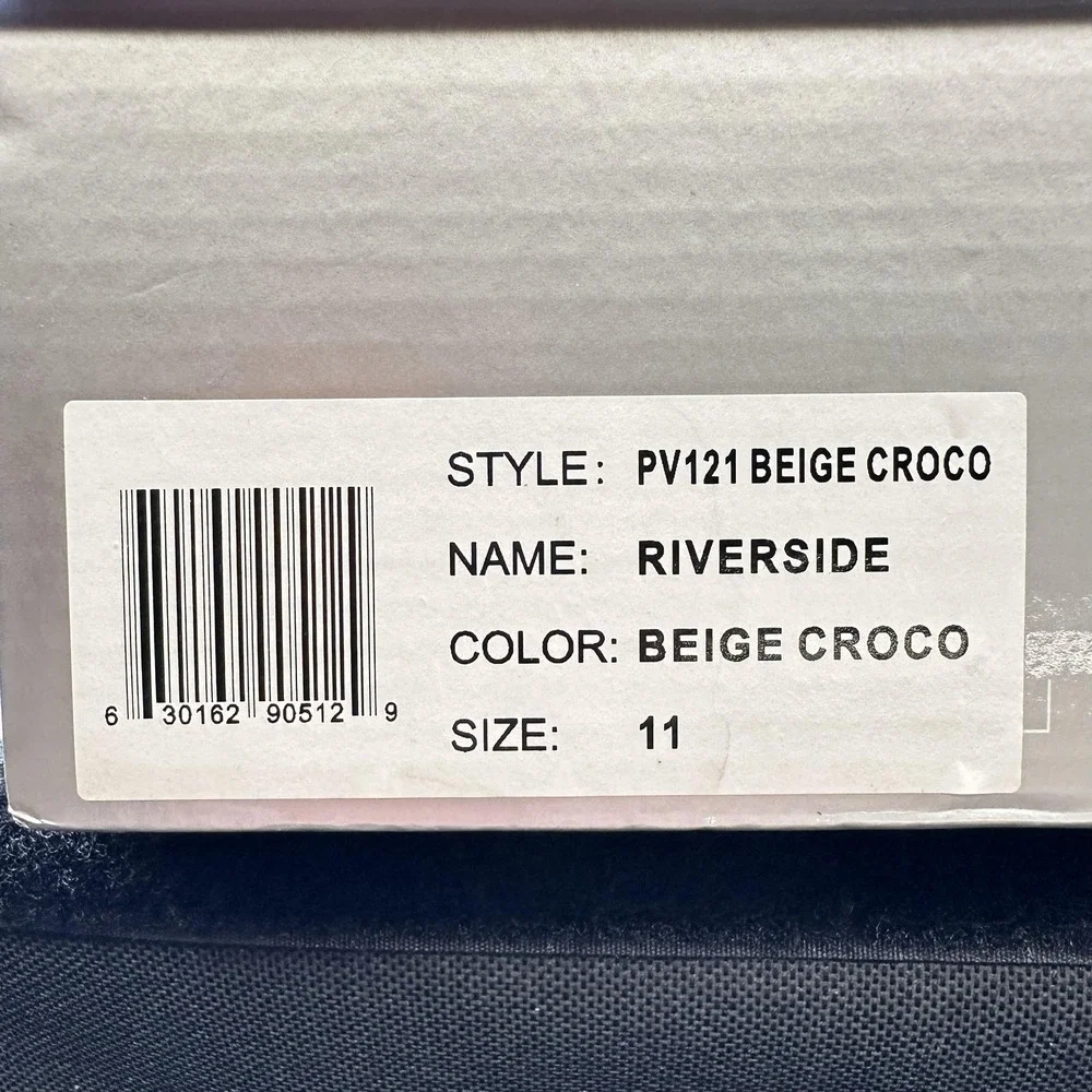 Volatile Riverside Sandals Womens Size 11 Beige Croco Wedge Platform‎ Slide NEW